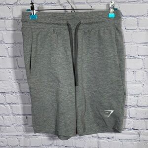 Gymshark Mens Sweat Shorts Light Gray Sz S Athleisure Workout Loungewear Casual